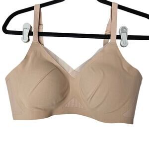 Honeylove M Beige Nude Bra Crossover No Wire Comfort Padded T Shirt
